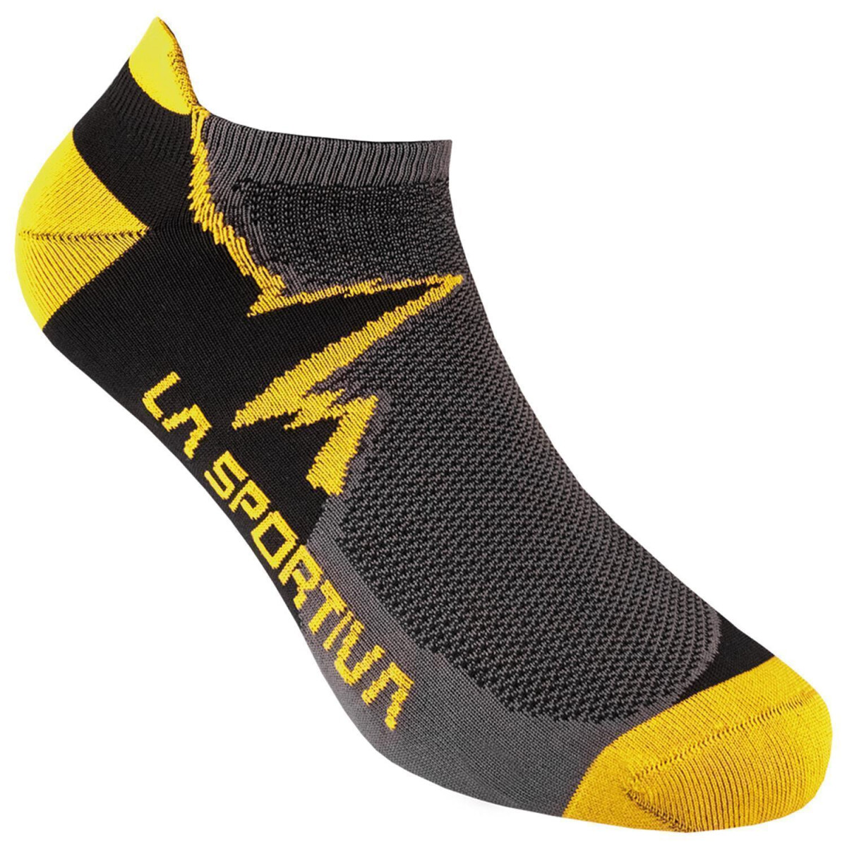 La Sportiva Climbing Socks Carbon/Yellow box
